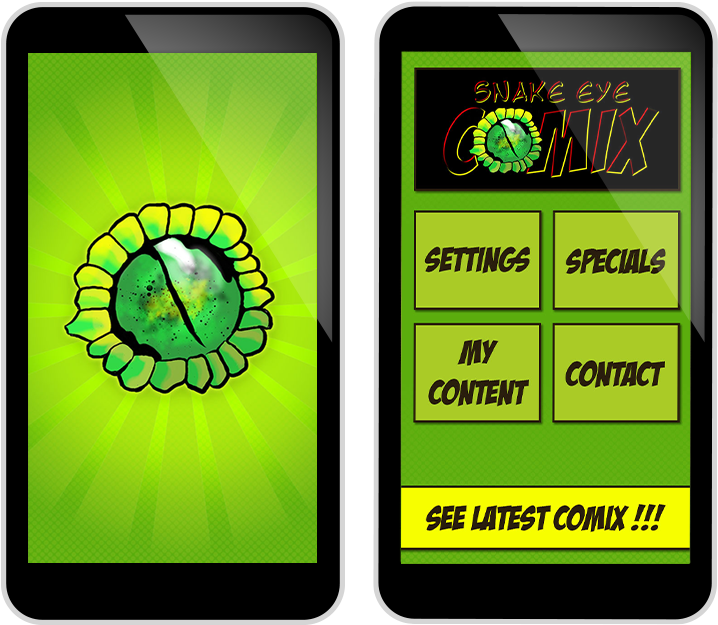 Snake Eye Comix App - Graphic Design (1029x675), Png Download
