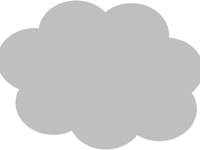 Cloud Clipart Silhouette - Heart (640x480), Png Download