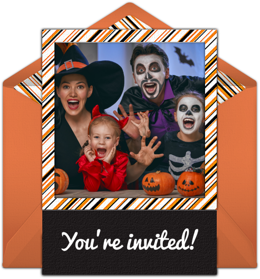 Halloween Stripes Frame Online Invitation - Raksha Bandhan (650x650), Png Download