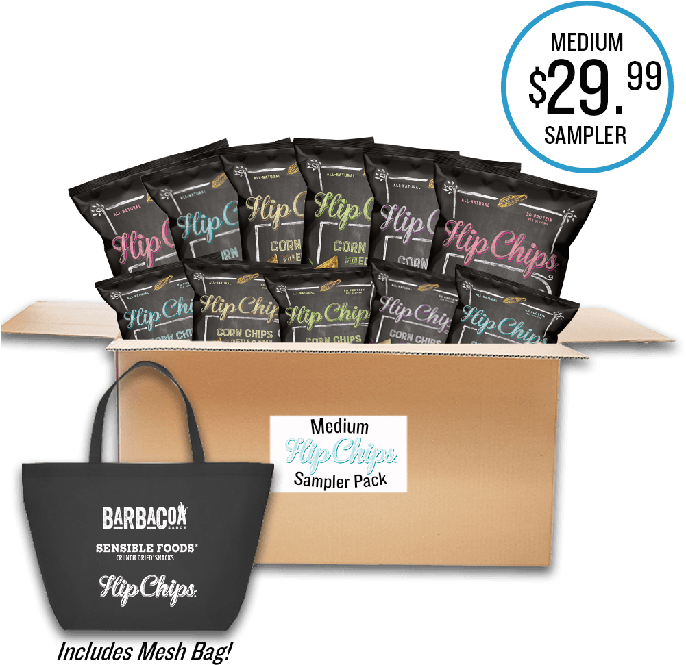 Hip Chips Sampler Pack - Paper Bag (1000x1000), Png Download