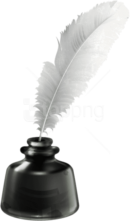 Free Png Download Quill And Ink Potvector Clipart Png - Transparent Background Feather Pen (480x785), Png Download