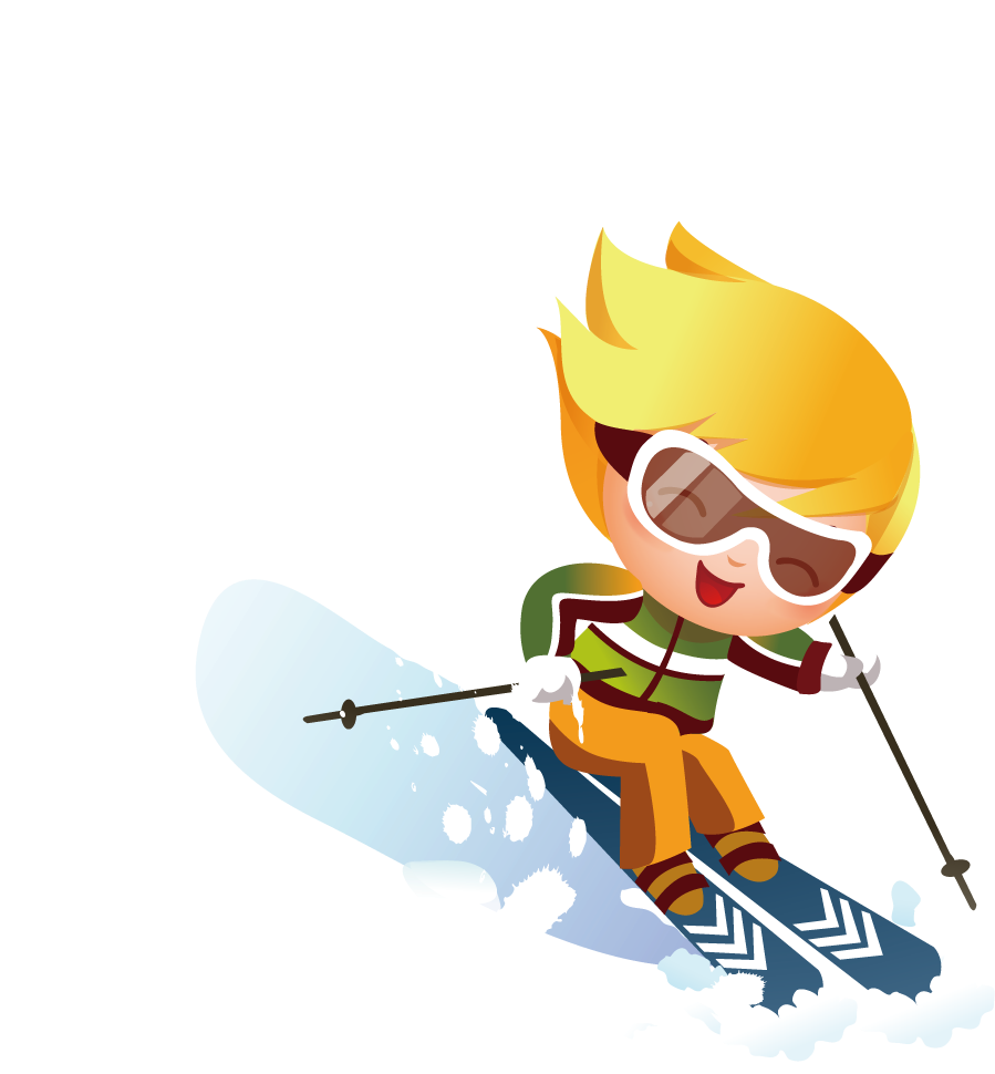Banner Freeuse Alpine Skiing Stock Photography Clip - Cartoon Boy Skiing (1000x1000), Png Download