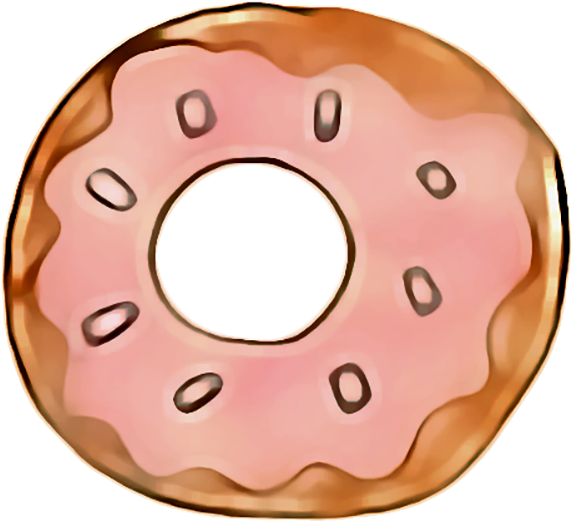 Kawaii Donuts & Pastries Messages Sticker-6 - Circle (618x618), Png Download