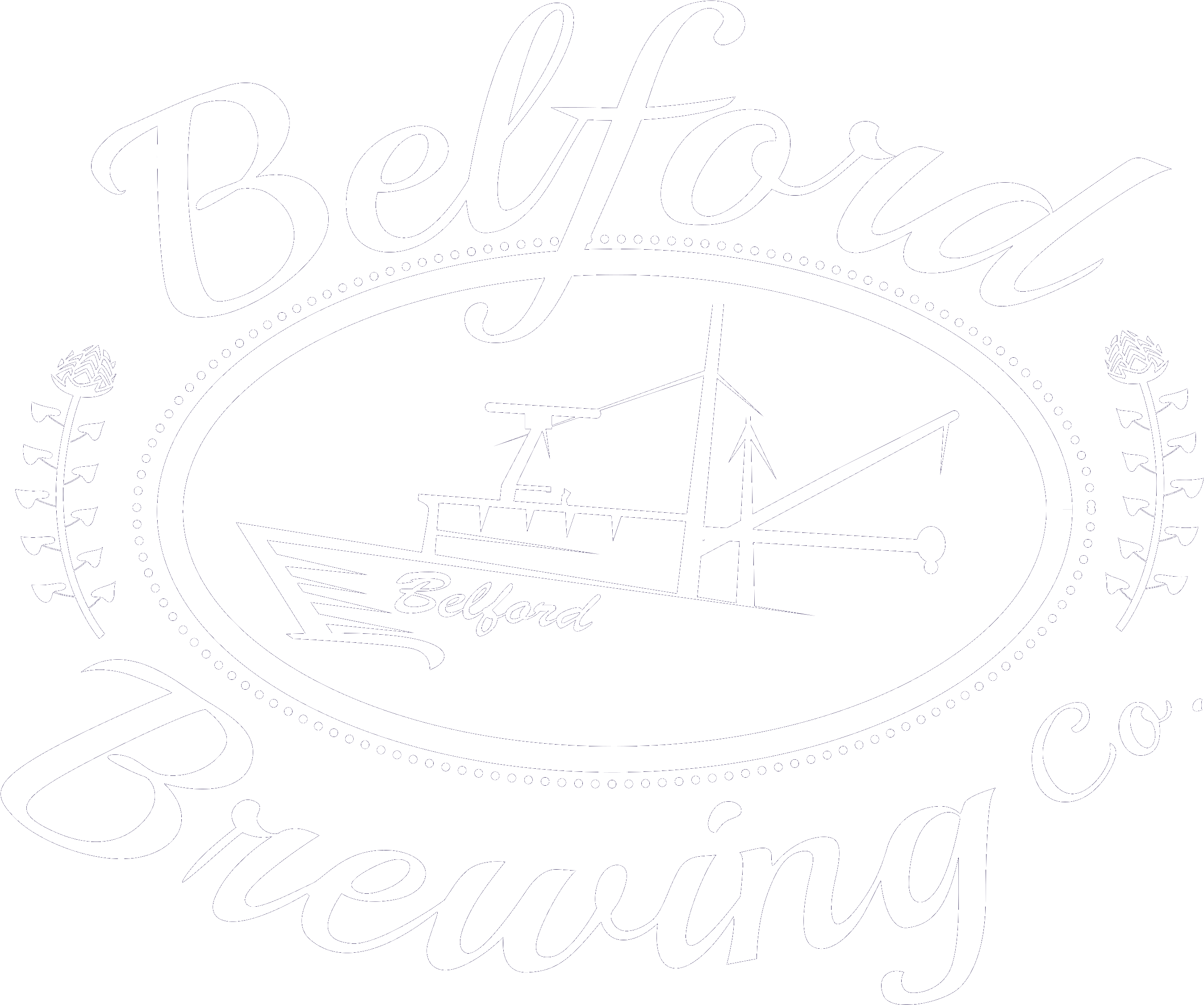 Belford Brewing Company - Calligraphy (3775x2633), Png Download