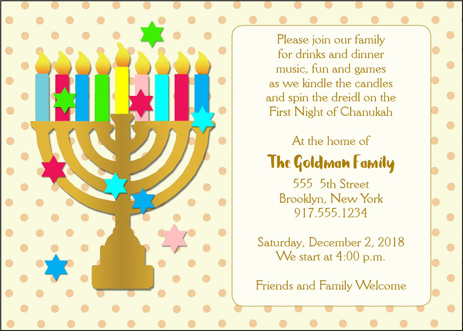 Hanukkah Party Invitation - Thanksgiving (1600x1600), Png Download