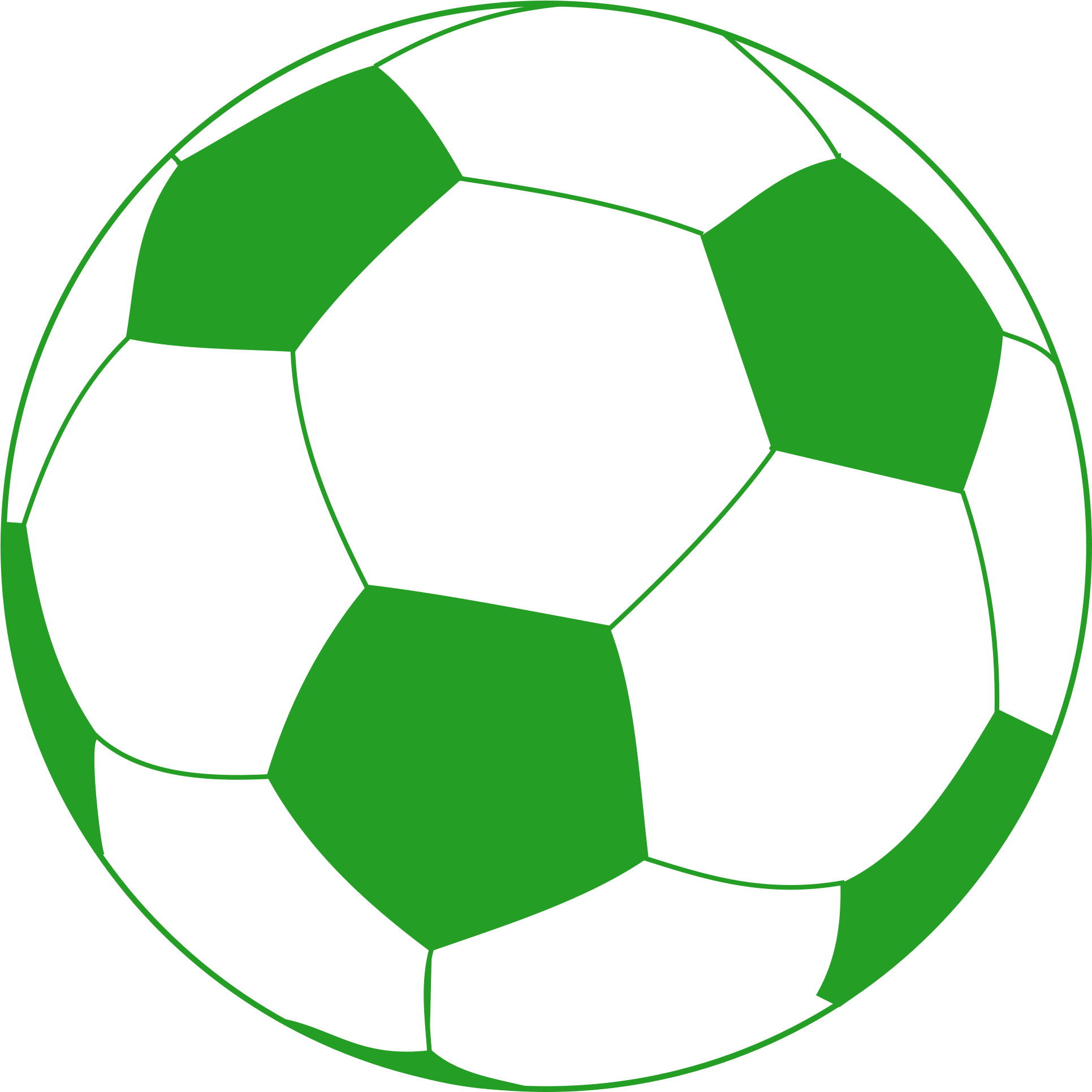 Image Freeuse Ball Vector Cartoon - Green Soccer Ball Clip Art (2000x2000), Png Download