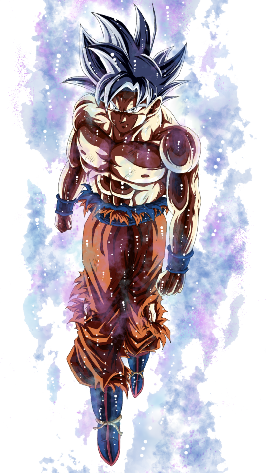 Goku Ultra Instinct Anime / Dragon Ball Super Mobile - Illustration (540x960), Png Download