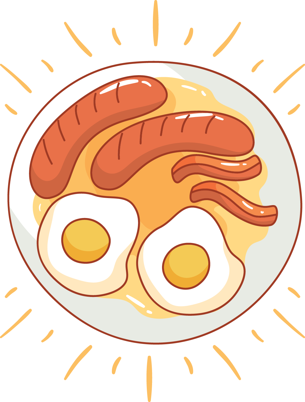 Hot Dog Fried Egg Food - Flat Food Vector Png (1041x1370), Png Download