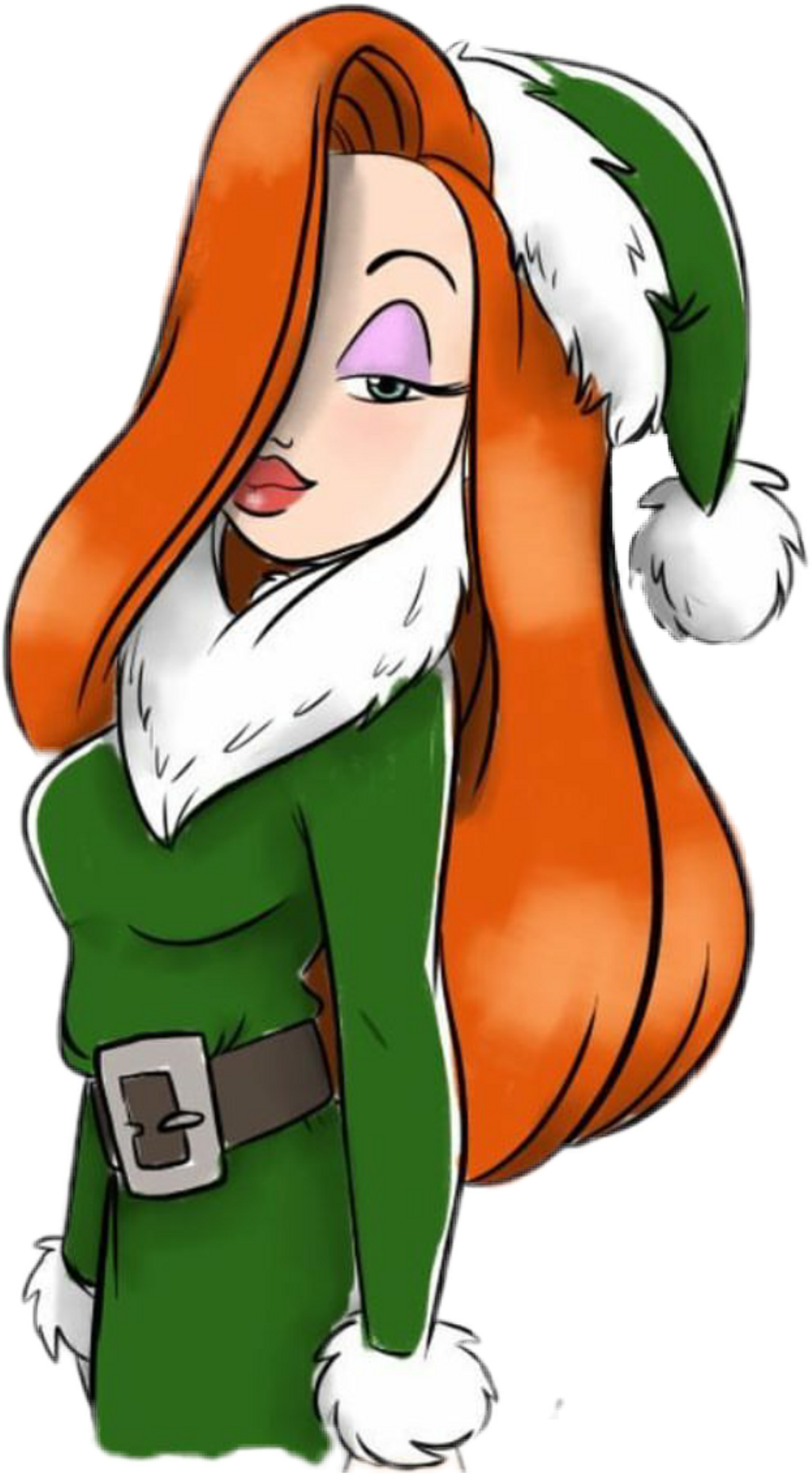 Jessicarabbit Sticker - Cartoon (1024x1862), Png Download