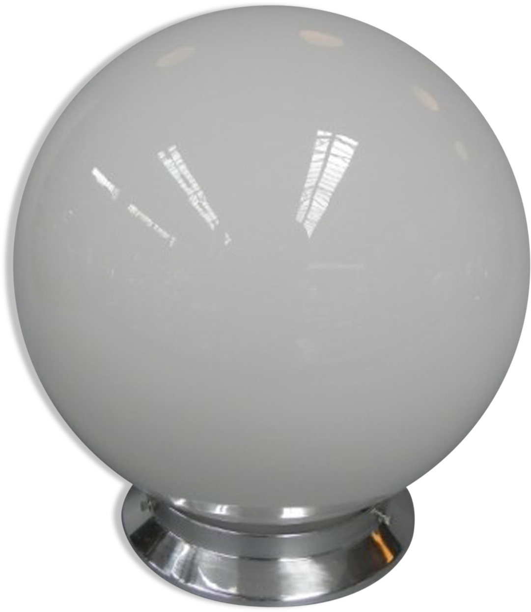 Art Deco Ceiling Light White Glass Ball Sphere Free Transparent PNG