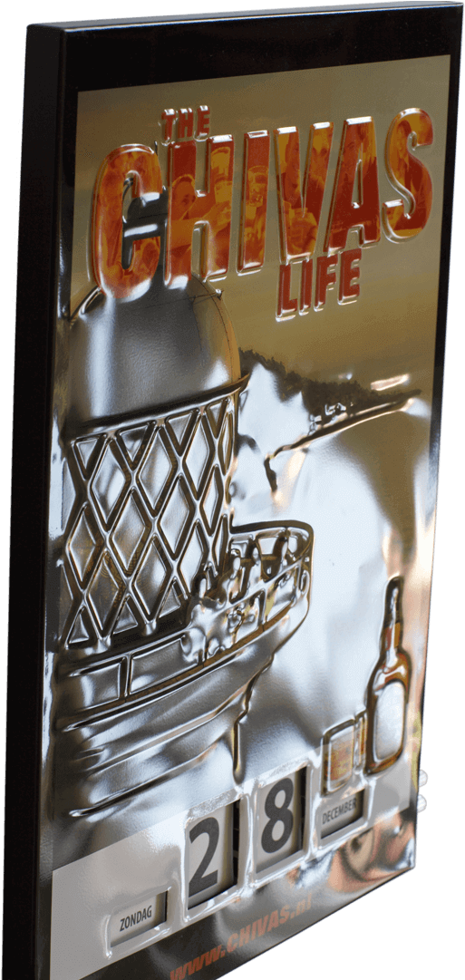 Chivas Rotary Calendar, Detailed View Of The Embossing - Poster (666x1080), Png Download