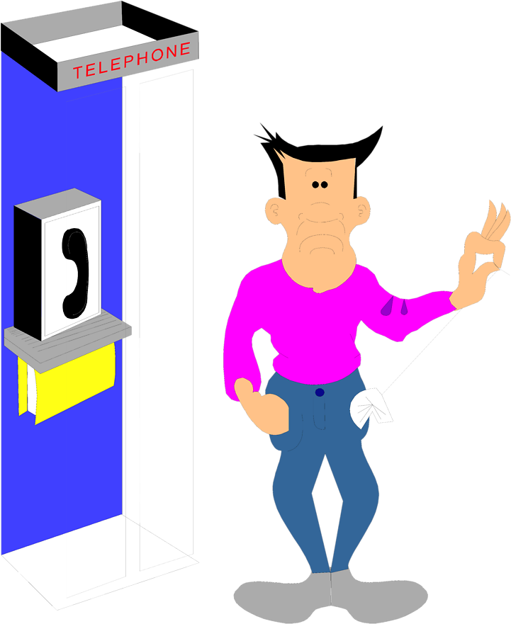 Pay Phone Free Illustration Of A Cartoon - Stock Photography (958x880), Png Download
