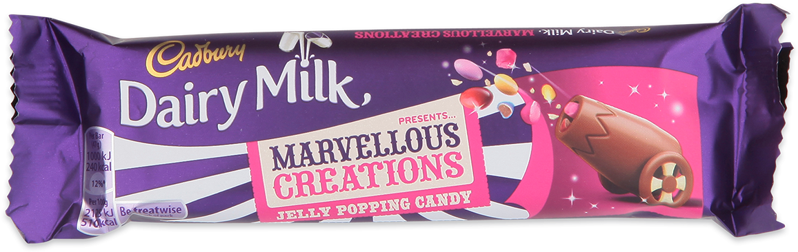 Jelly Popping Candy Shells 47g - Marvelous Creation Chocolate Bar (1200x1200), Png Download