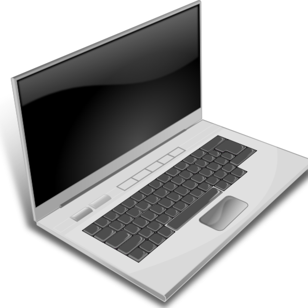 Download Laptop Clipart Minduka A Gray Clip Art At Clker Vector - Computers  With Transparent Background PNG Image with No Background - PNGkey.com, image size:1024x1024