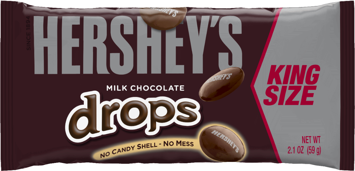 Candy Bar Clipart King Size - Hershey's Drops Milk Chocolate (1280x1280), Png Download