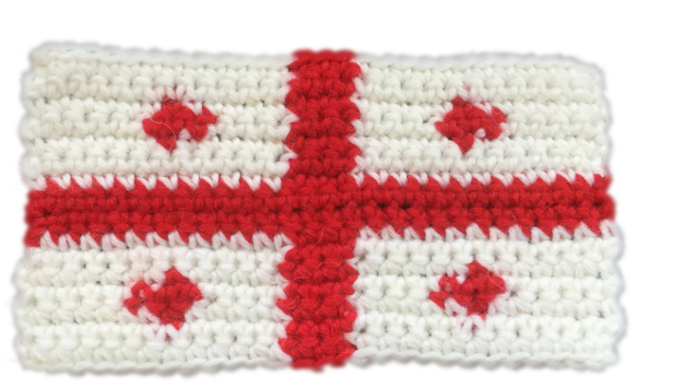 Flag Of Georgia - Crochet (768x403), Png Download