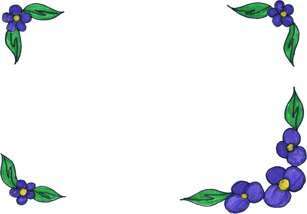 Png File Size - Transparent Flower Simple Frame (1024x716), Png Download