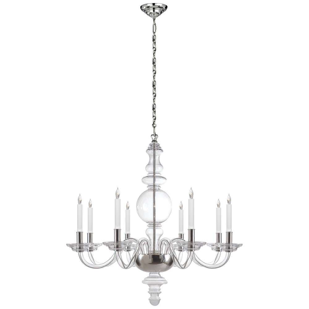 King George Grande Round Chandelier In Crystal W - Chandelier (1000x1000), Png Download