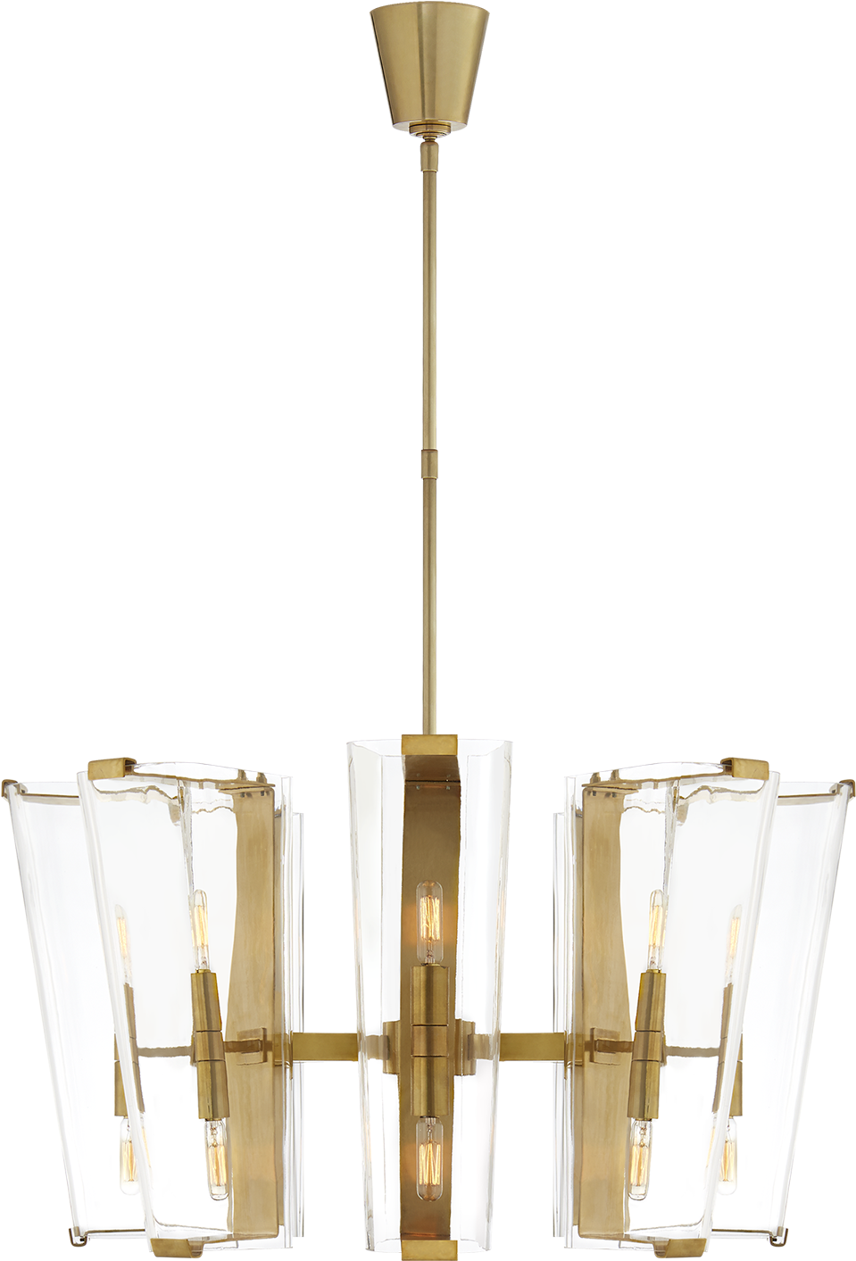 Alpine Medium Chandelier In Hand-rubbed Antique Brass - Ceiling Fixture (1440x1440), Png Download