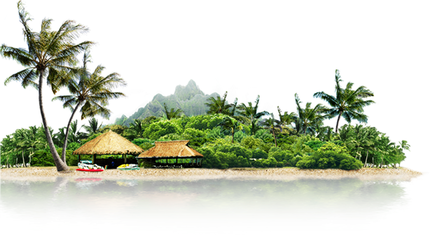 Summer Island Vacation Icon Landscape Cool Image Category - Portable Network Graphics (1500x922), Png Download