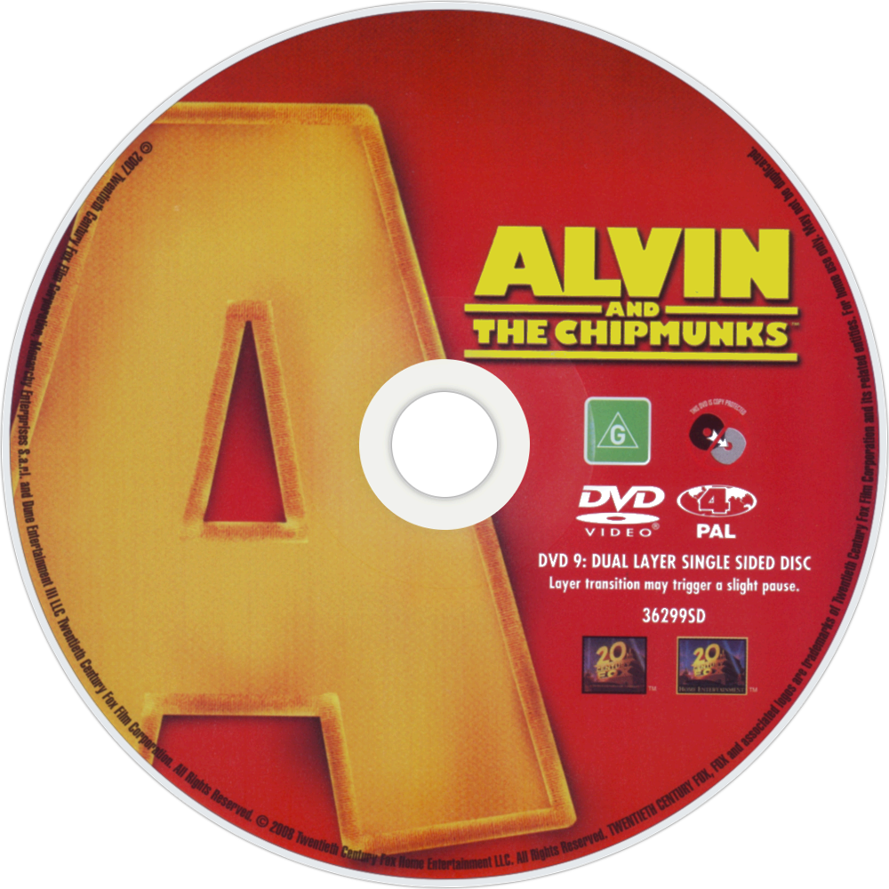 Alvin And The Chipmunks Dvd Disc Image - Alvin And The Chipmunks (1000x1000), Png Download