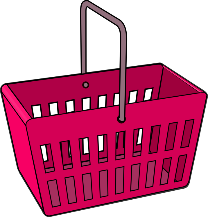 Shopping Cart Basket Grocery Store Computer Icons - Shopping Basket Basket Clipart (716x750), Png Download