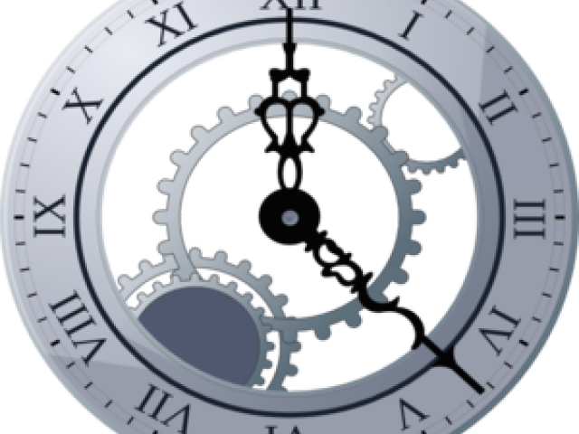 Drawn Gears Cartoon Clock - Broken Clock Transparent Background (640x480), Png Download