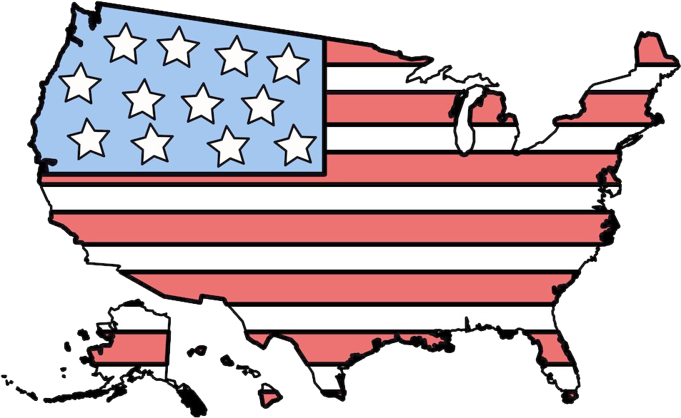 Usa Map Transparent Images - Presidential System Png (1024x702), Png Download