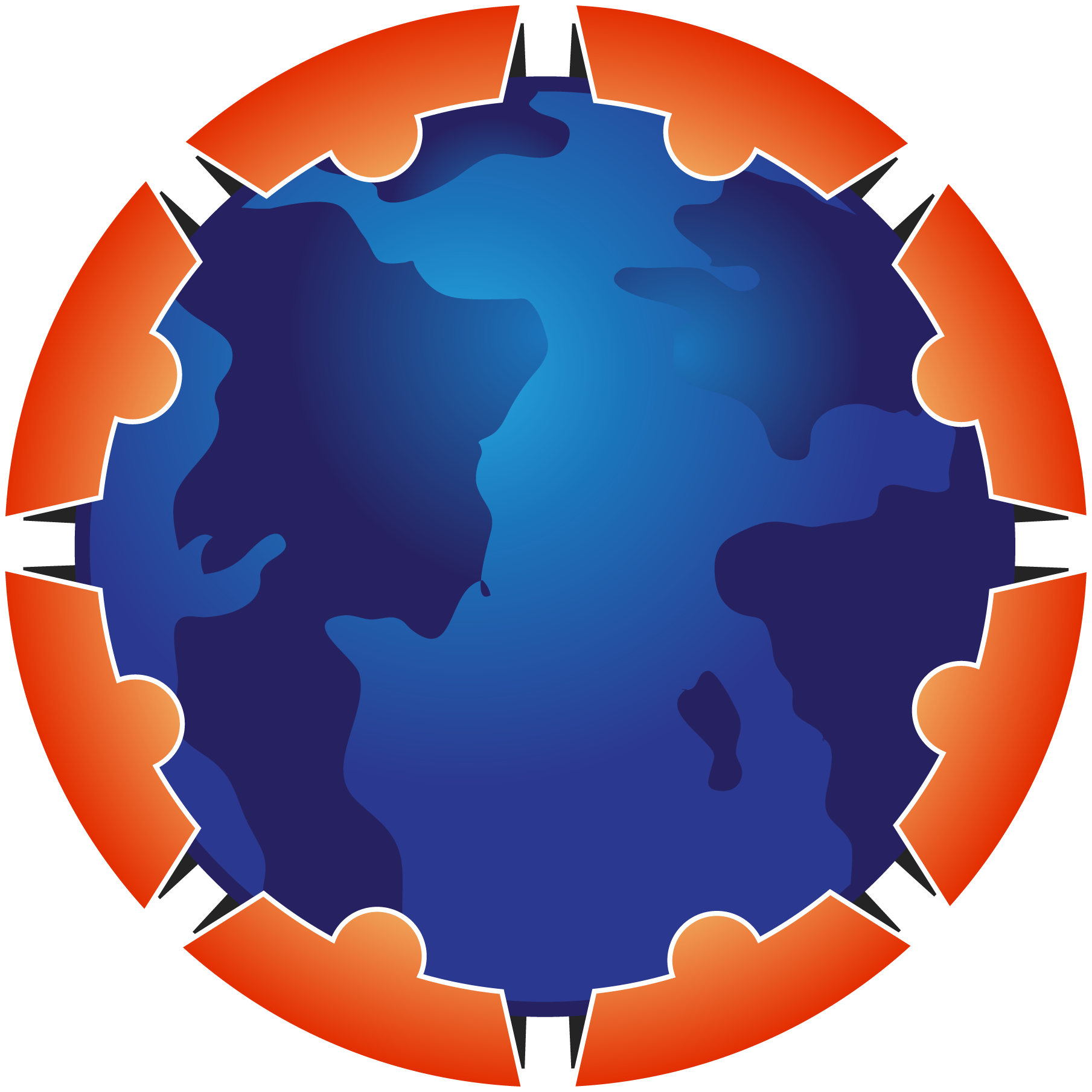 Globe Logo Png - Circle (1809x1809), Png Download