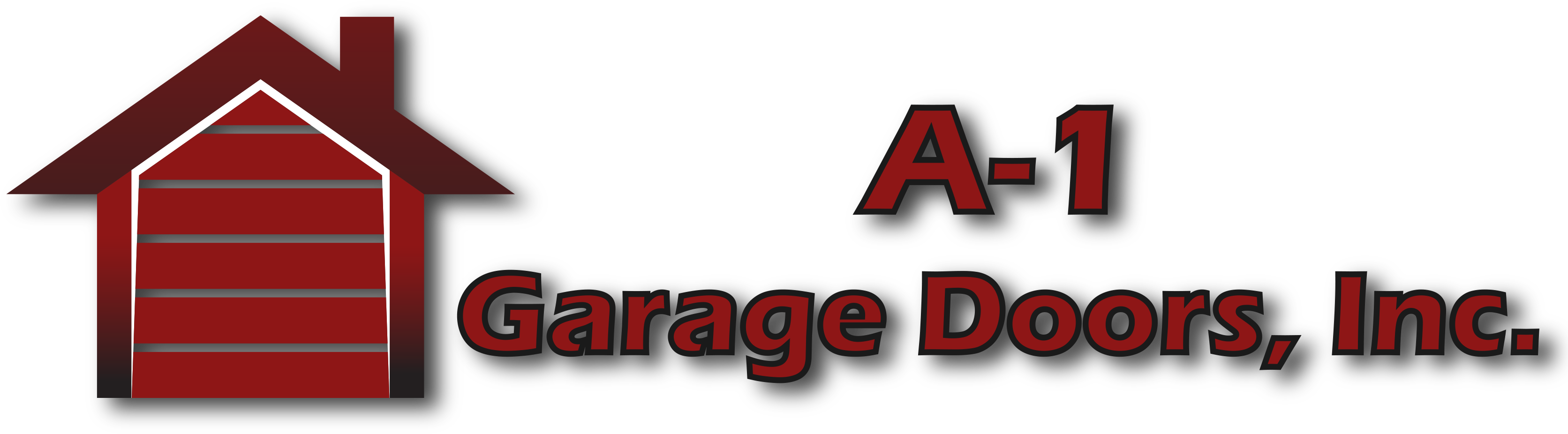 A-1 Garage Doors - Graphic Design (3365x943), Png Download