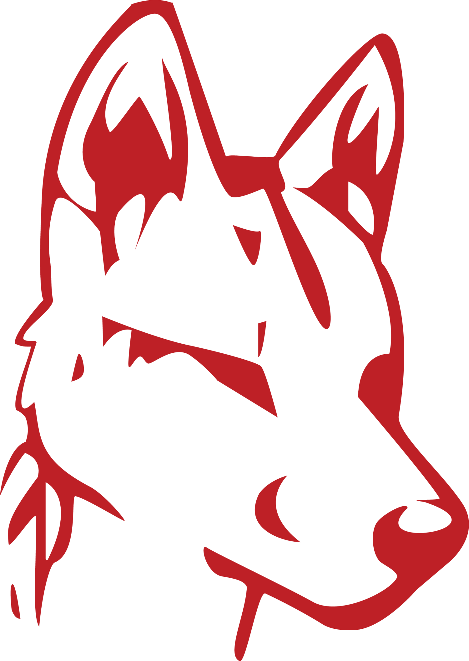 Dog Drinking Beer Clipart - Dingo Dog Logo (1500x2110), Png Download