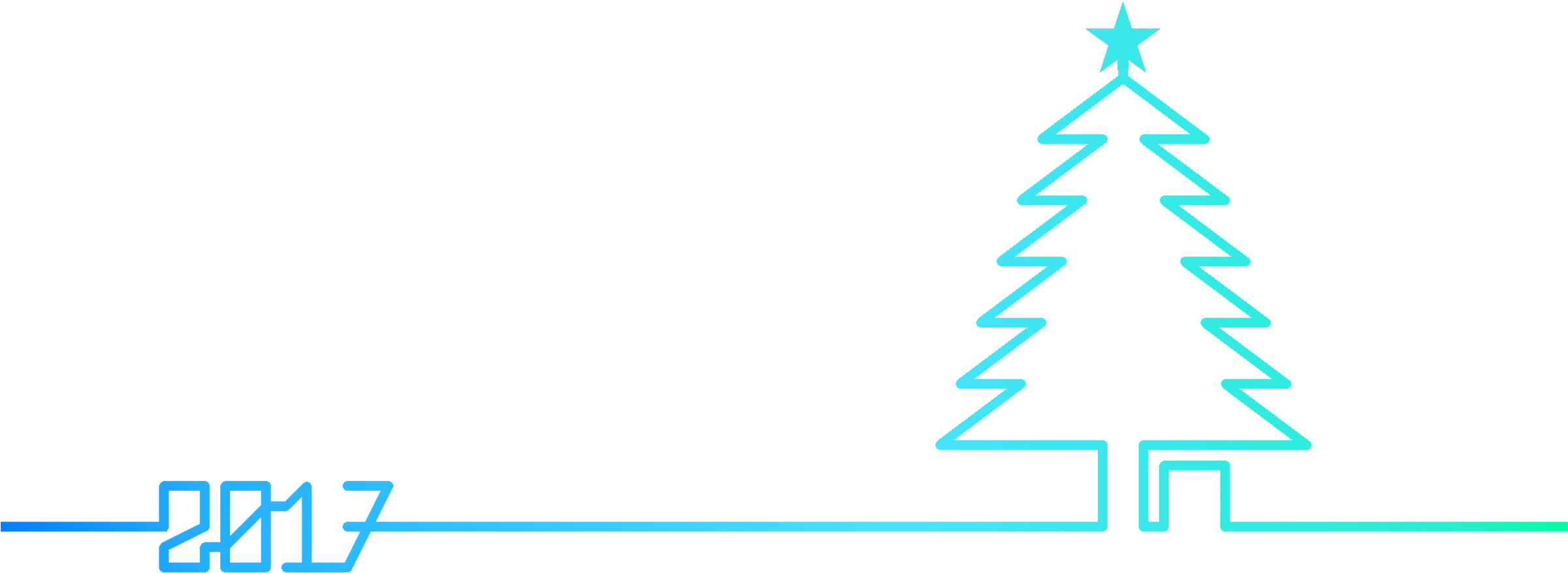 This Free Icons Png Design Of 2017 Christmas Tree Blue (2400x1350), Png Download