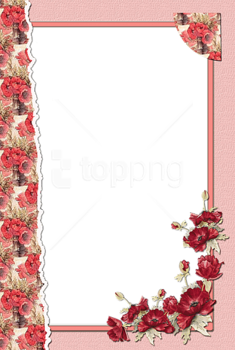 Free Png Transparent Flower Red Frame Png Images Transparent - Картички За Рожден Ден 50 Години Мъж (480x715), Png Download