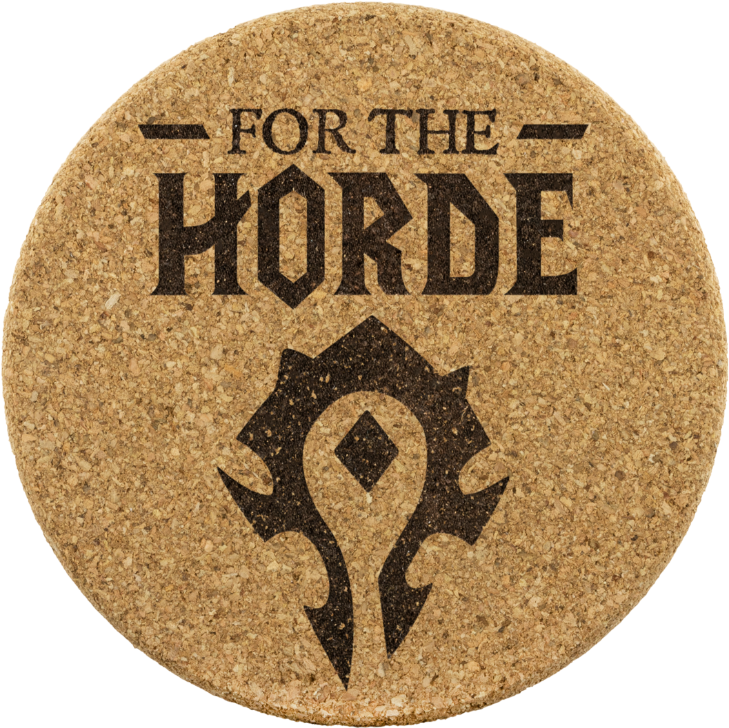 World Of Warcraft "for The Horde" Cork Coaster 4pc - Horde Shirt (1200x1200), Png Download