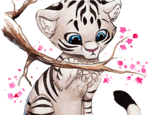 Jeff The Cute White Tiger By Lisica  Cute Anime White Tiger HD Png  Download  Transparent Png Image  PNGitem