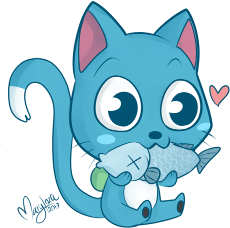 Anime, Fish, And Happy Image - Cartoon (500x632), Png Download