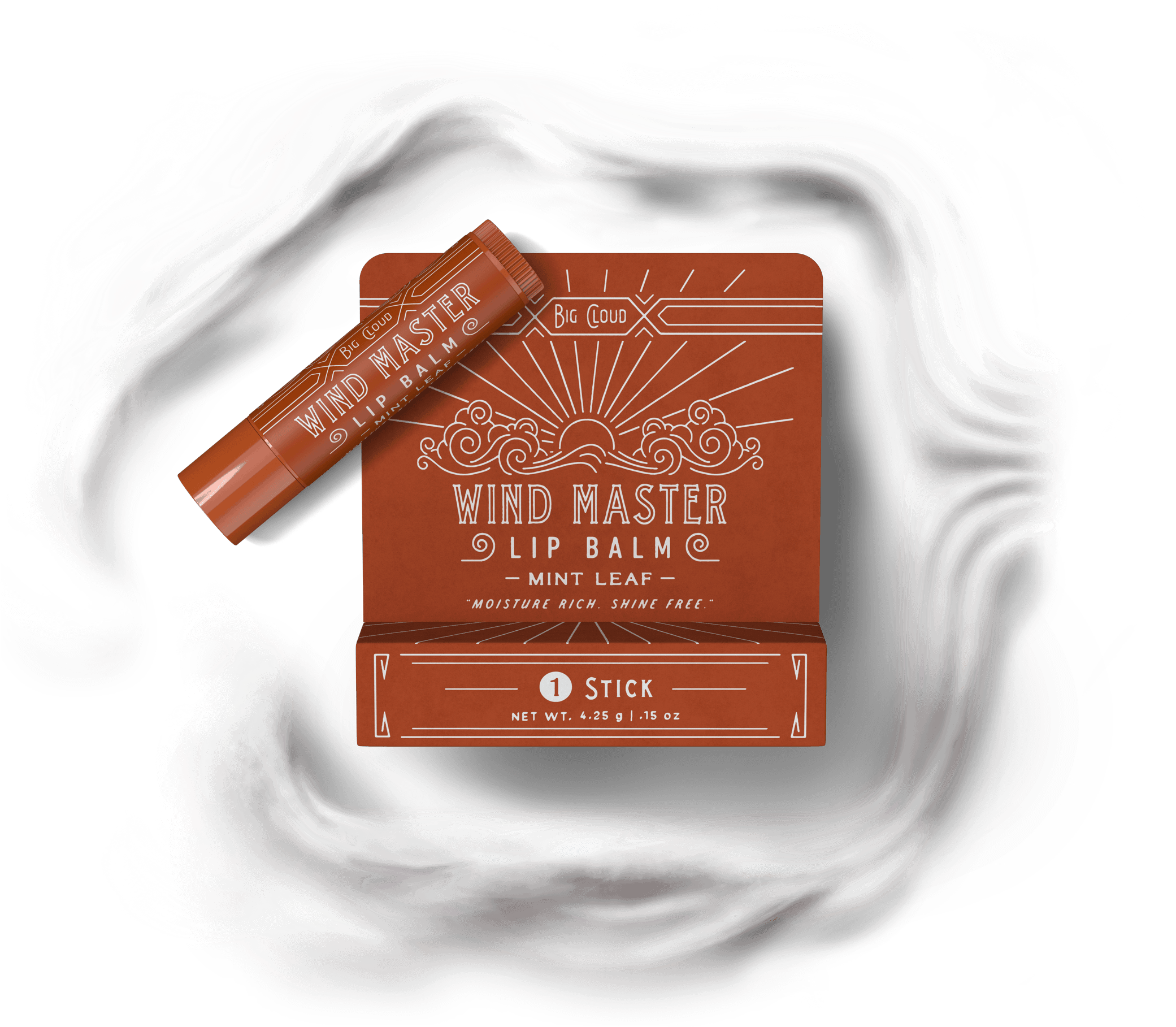 Big Cloud Wind Master Mint Leaf Lip Balm - Graphic Design (2080x1854), Png Download
