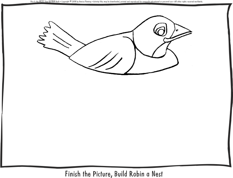 This Is The Nest That Robin Built-finish The Picture - Sketch (792x612), Png Download