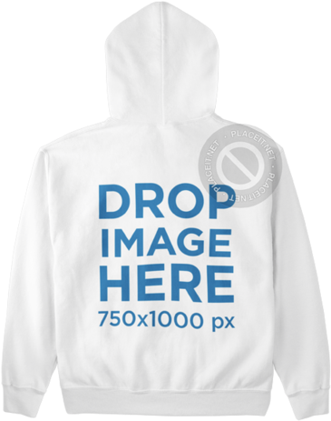 Mockup Of A Hoodie Back Against A Flat Background - Hoodie (640x480), Png Download