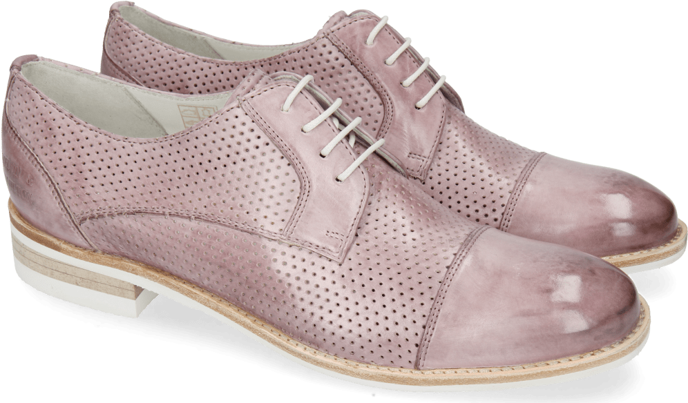 Derby Shoes Amelie 2 Vegas Perfo Light Purple - Leather (1024x1024), Png Download