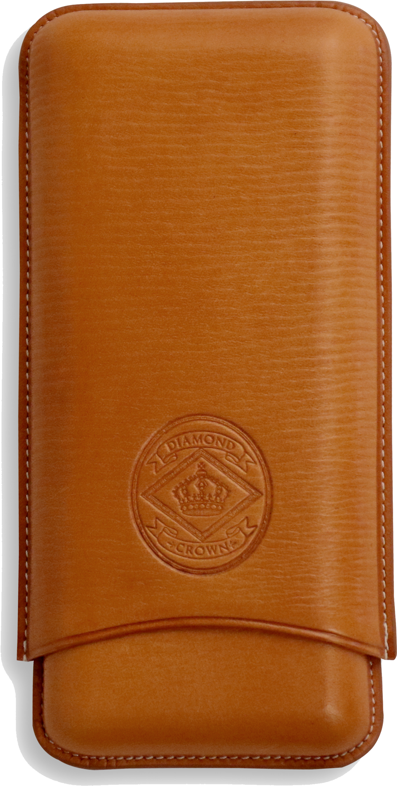 Diamond Crown Churchull Tan Leather Cigar Case - Leather (2656x3431), Png Download