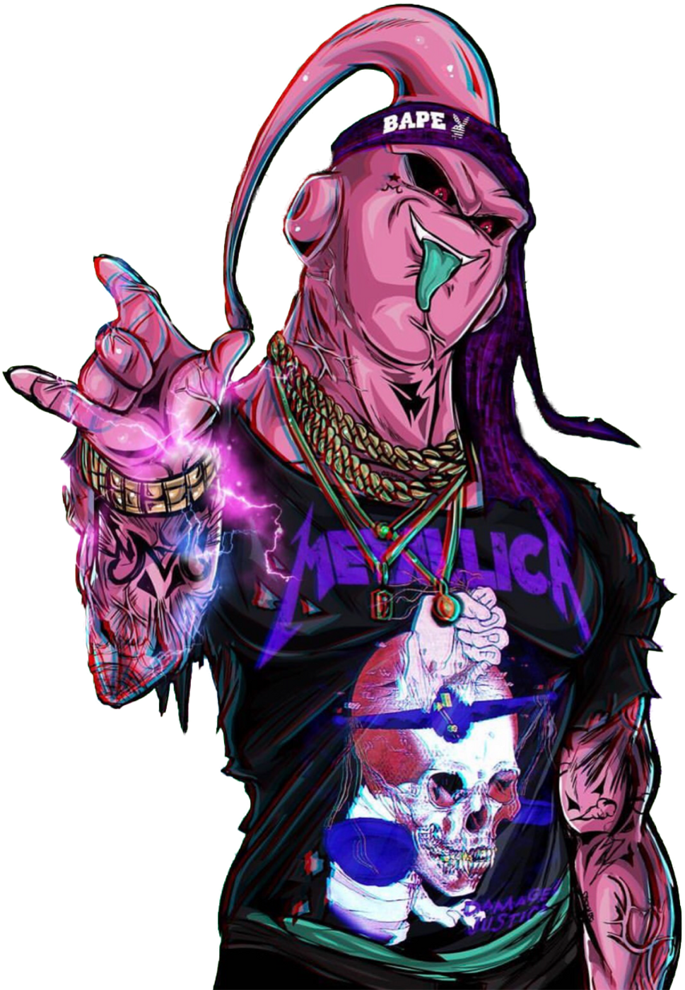 #majin Buu#布欧#dragon Ball#七龙珠#freetoedit - Dragon Ball Z Swag And Supreme (1024x1402), Png Download