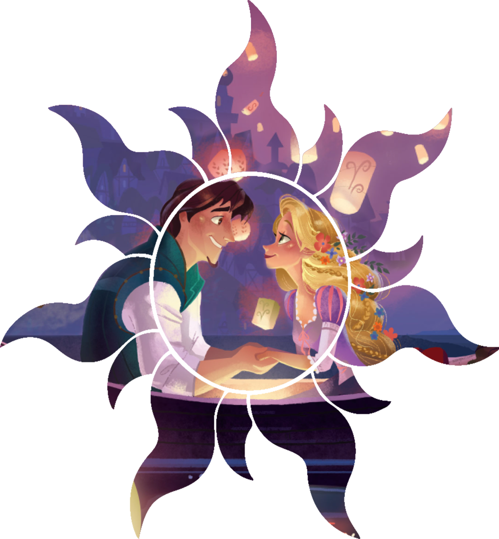 And At Last I See The Light - Rapunzel And Flynn (1020x1102), Png Download