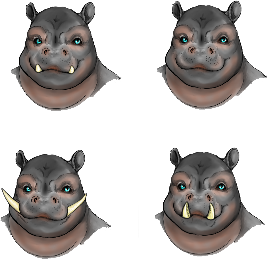 At This Point, I Realized That Some Of The Tusk-styles - Cartoon (1066x1057), Png Download