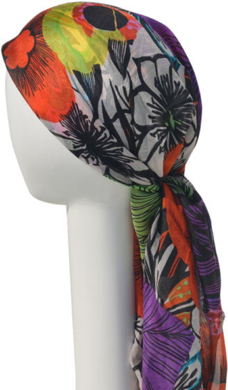 Chemo Silk Scarf Head Covering 100% Silk - Stole (600x600), Png Download