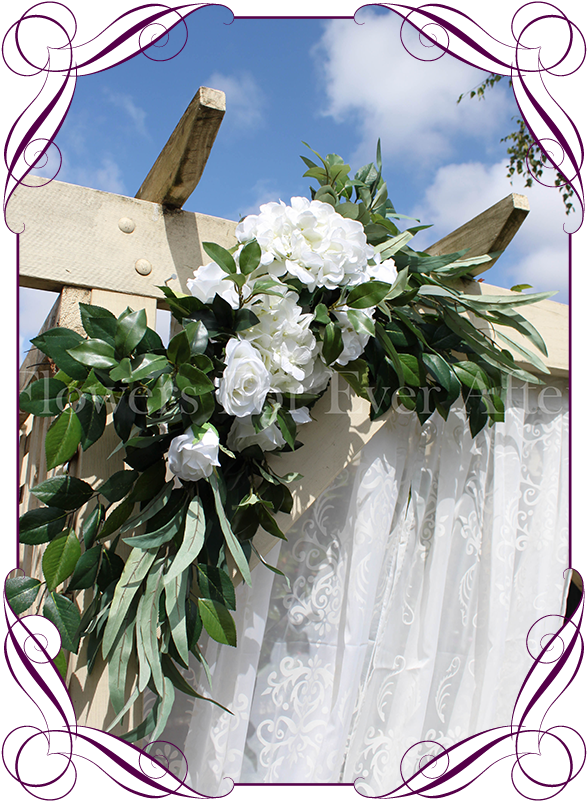 Georgie White Corner Arbor / Arch Decoration Package - Floral Arrangements For Arbors (608x822), Png Download