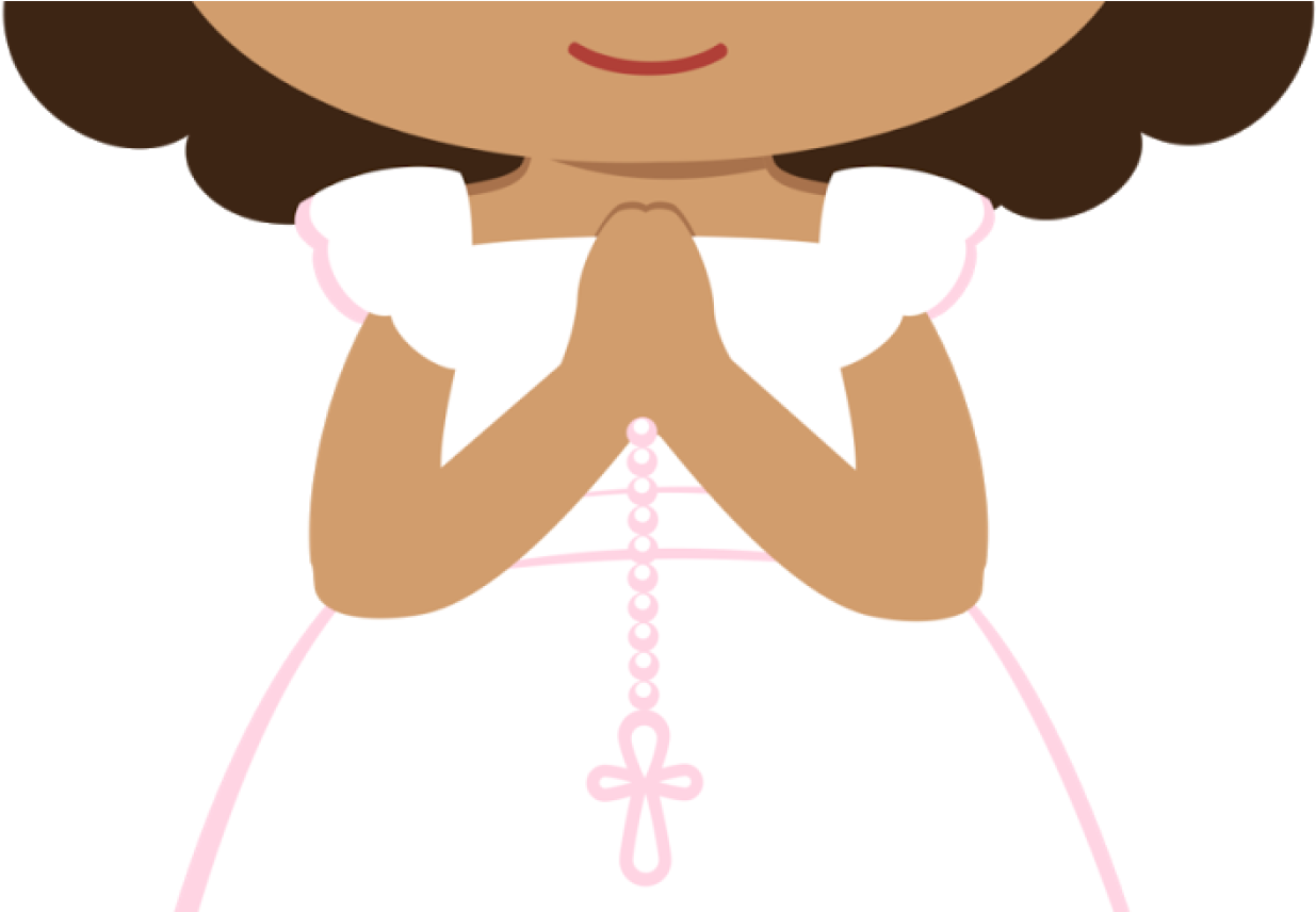 Girls In Their First Communion Clip Art Oh My First - Menina Png Primeira Comunhão (1368x855), Png Download