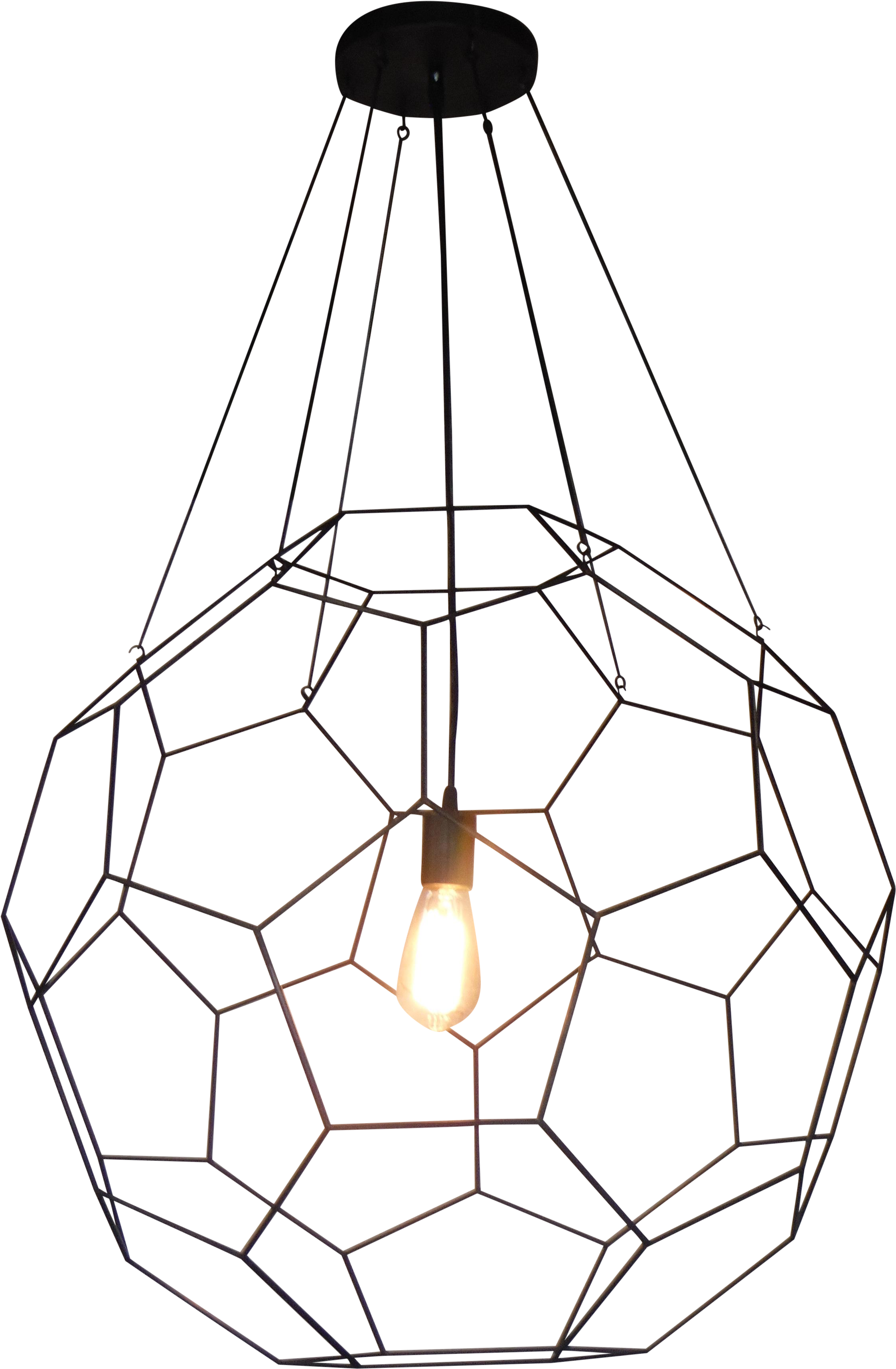 Truncated Icosahedron Pendant Light Chairish - Chandelier (3456x4608), Png Download