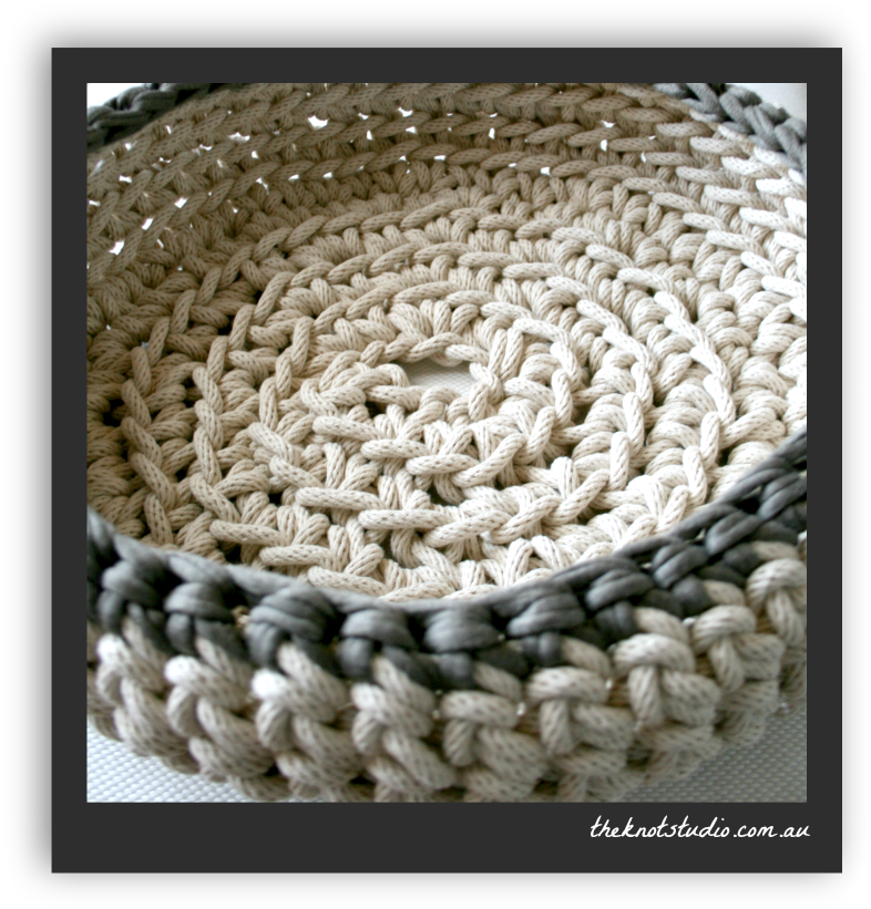 Rope Basket - Crochet (800x832), Png Download
