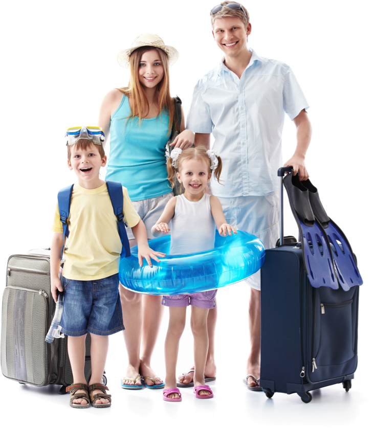 Landing Content Img - Family Travel Png (731x837), Png Download